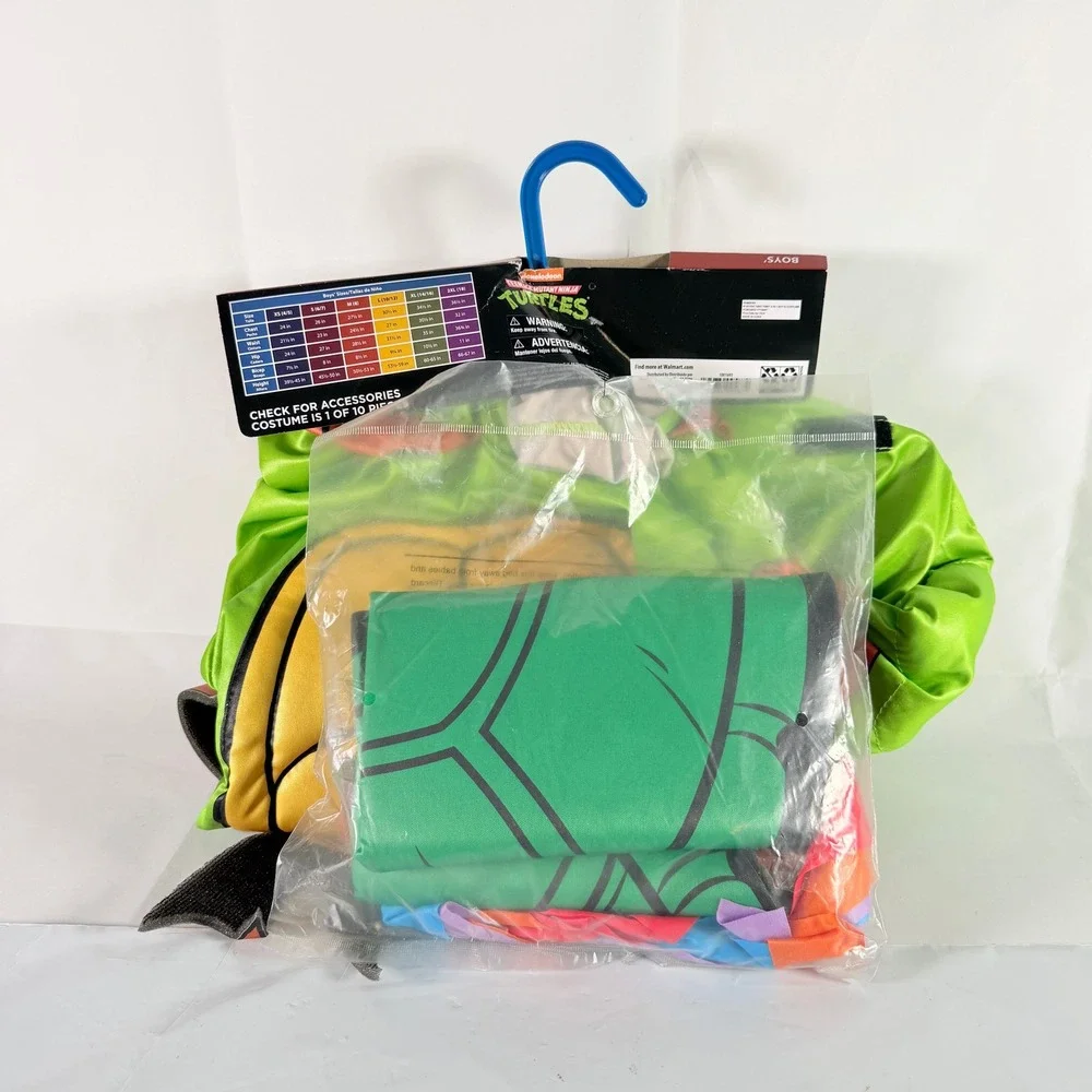 Teenage Mutant Ninja Turtles Boys M (8) 4-in-1 Costume Set Rubies NWT
